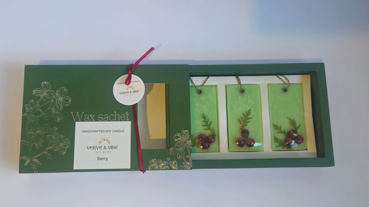 Wild Berries - Pressed Flower Wax Sachet Gift Set