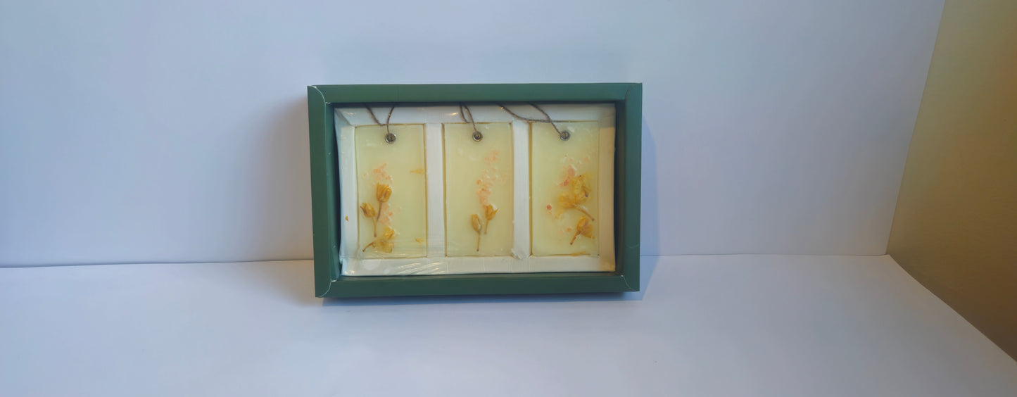 Delicate Jasmine - Pressed Flower Wax Sachet Gift Set