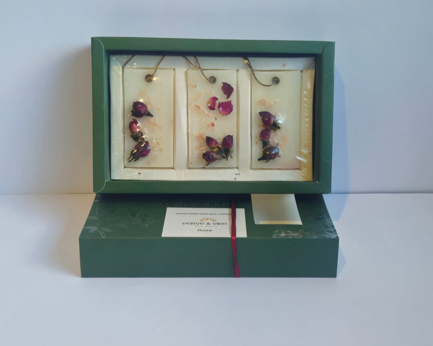 Velvety Rose - Pressed Flower Wax Sachet Gift Set