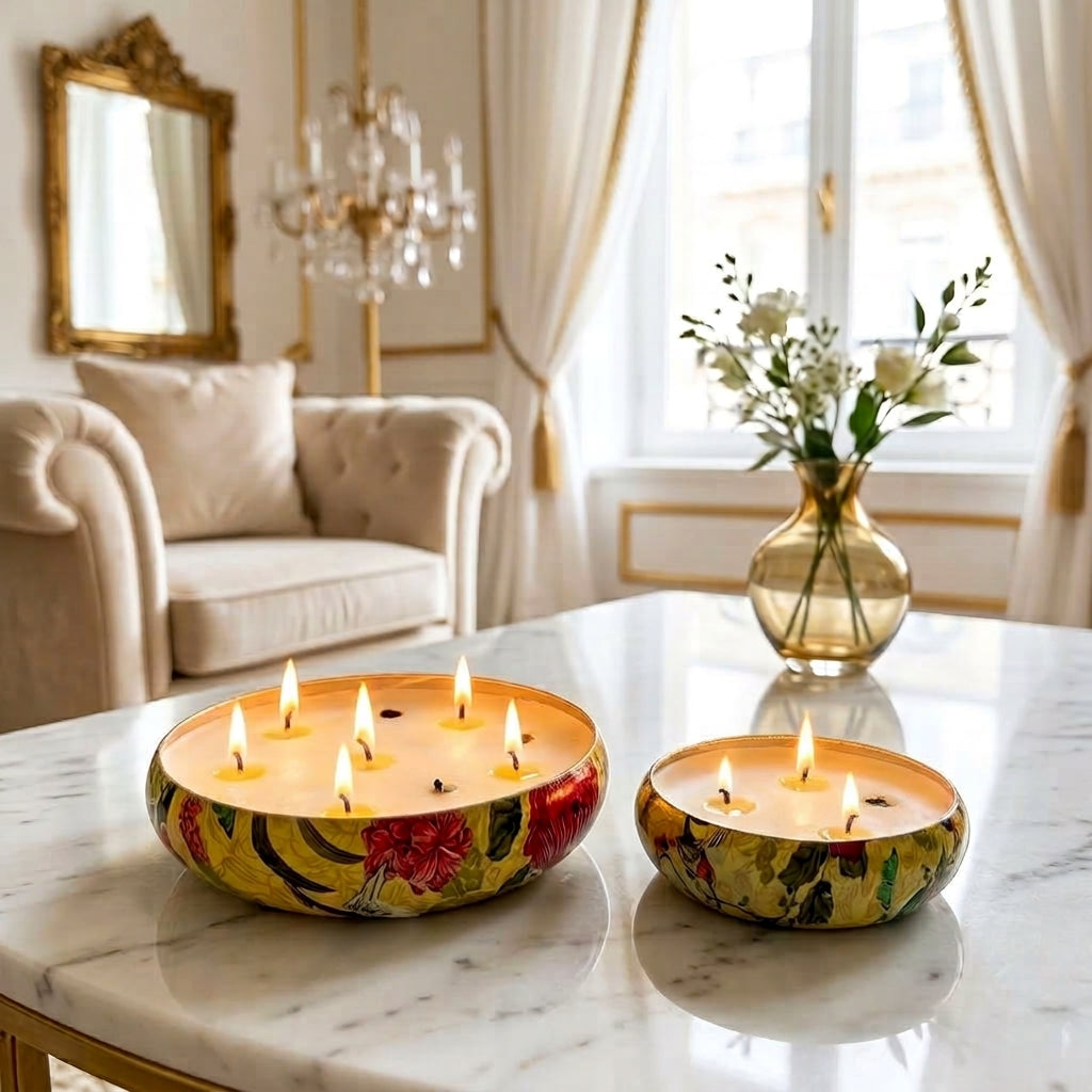 Marigold Muse - Luxe Soy Candle in Handcrafted Metal Urli Bowl