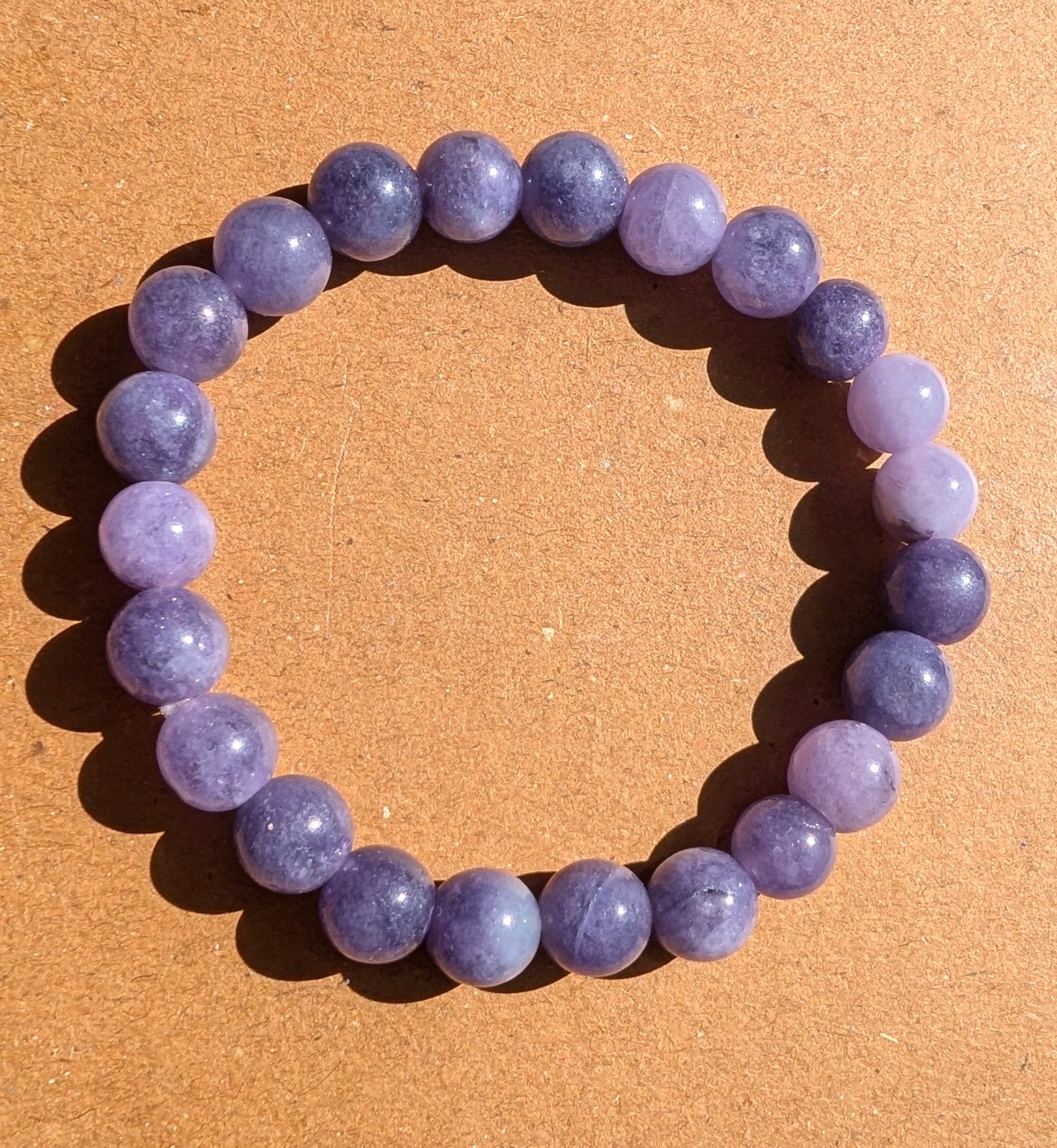 Natural Lepidolite, Purple - Semi Precious Stone Bracelet
