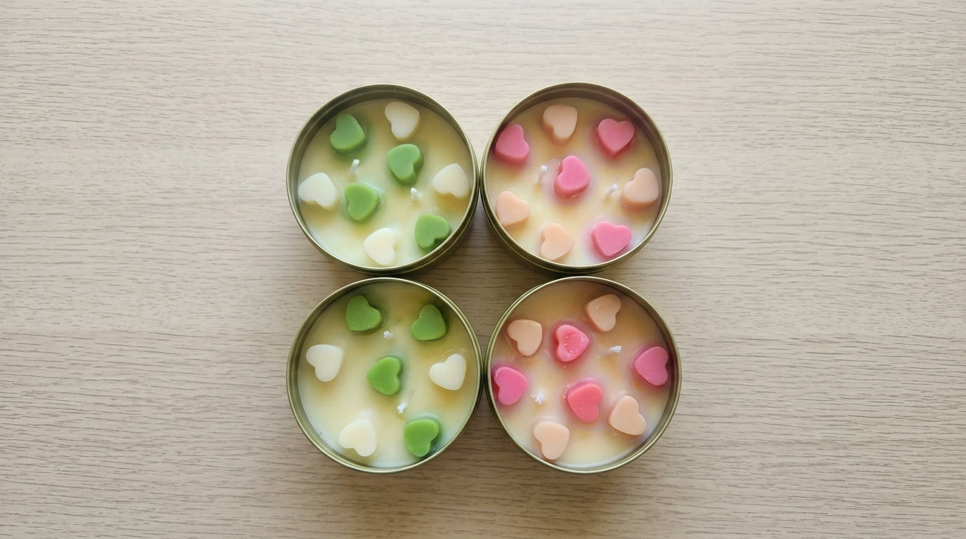 Melting Hearts - Scented Soy Tin Candle Gift Set of 2