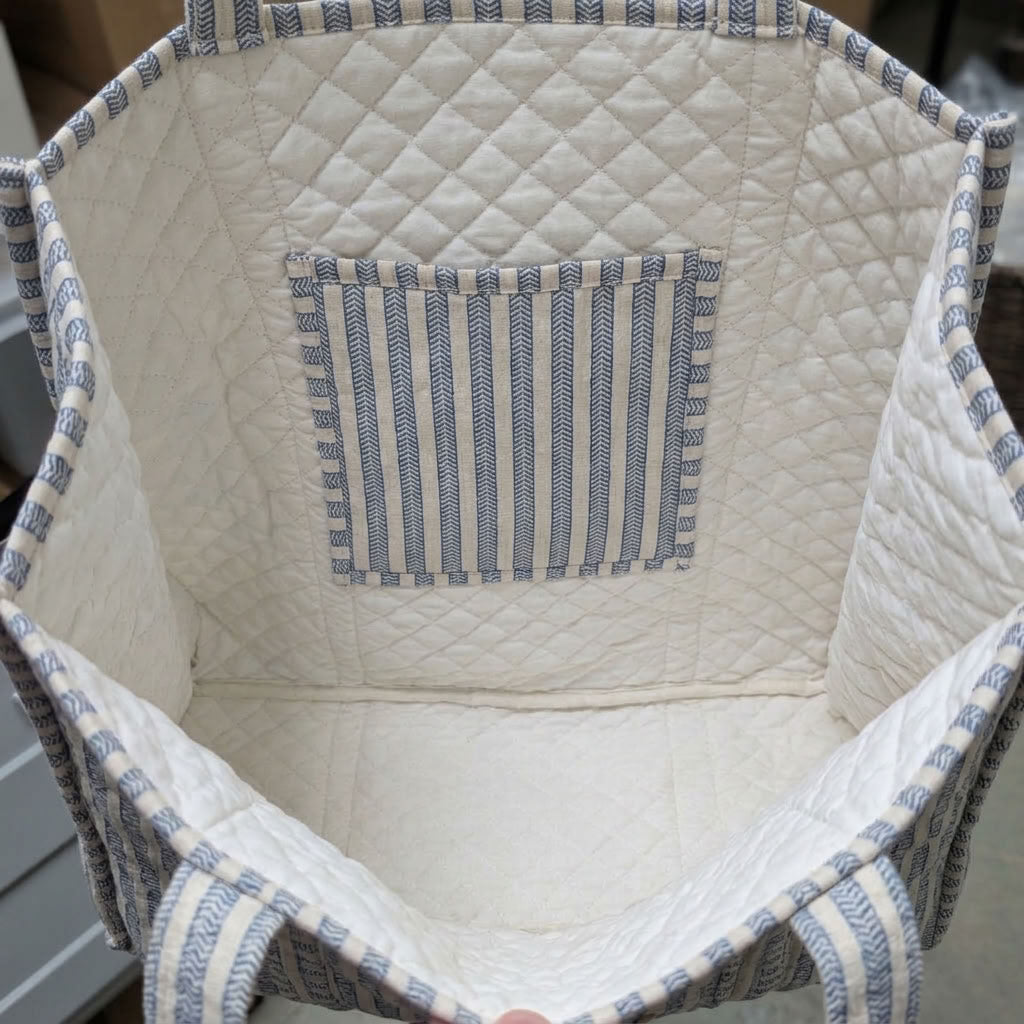 The Mélange - Hand-block Printed Quilted Cotton Tote