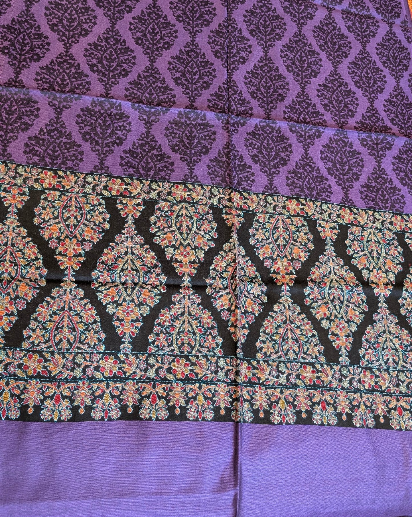 Poshkar Motif - Soft Shawl with Intricate Jacquard Weave