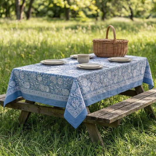 Table Tales - Hand Block Printed Cotton Table Cloth