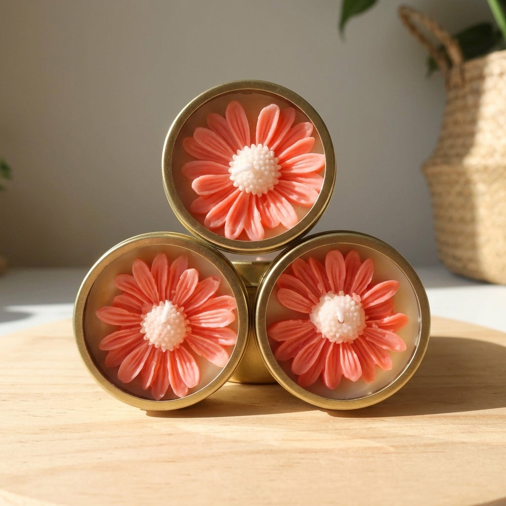 Daisy Blush - Scented Soy Tin Candle Gift Set of 2