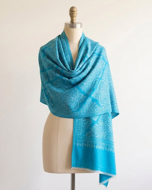 Elegant Naira - Reversible Shawl with Intricate Jacquard Kani Weave