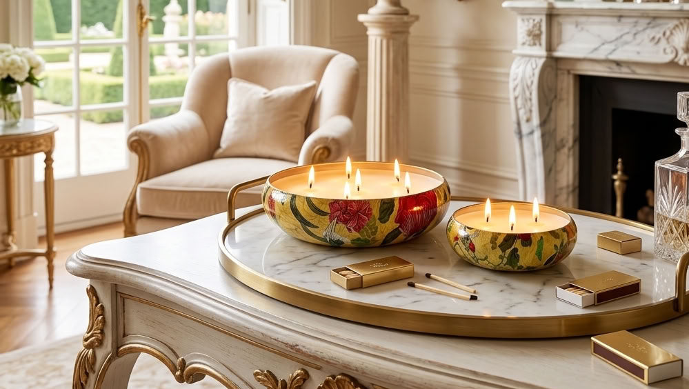 Marigold Muse - Luxe Soy Candle in Handcrafted Metal Urli Bowl