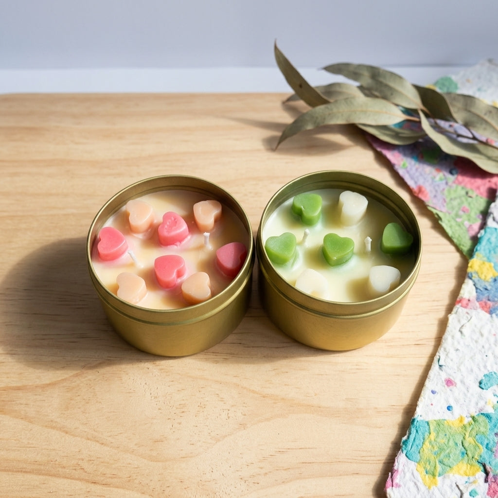 Melting Hearts - Scented Soy Tin Candle Gift Set of 2