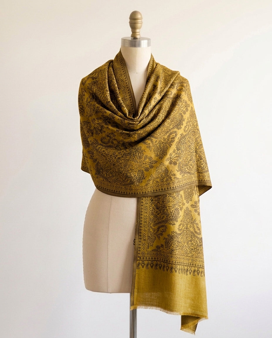 Elegant Naira - Reversible Shawl with Intricate Jacquard Kani Weave