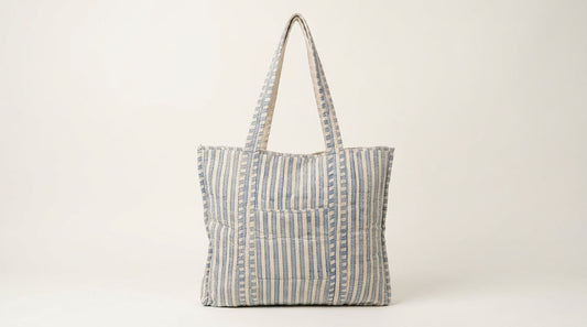 The Mélange - Hand-block Printed Quilted Cotton Tote