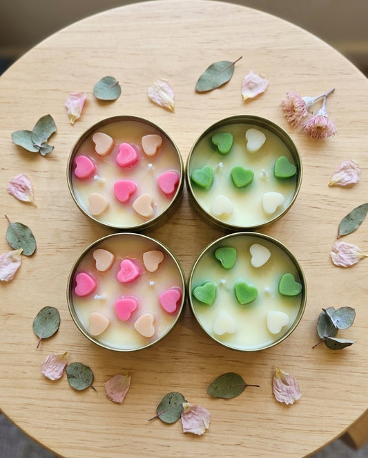 Melting Hearts - Scented Soy Tin Candle Gift Set of 2