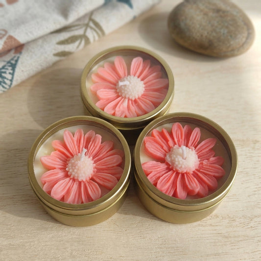 Daisy Blush - Scented Soy Tin Candle Gift Set of 2
