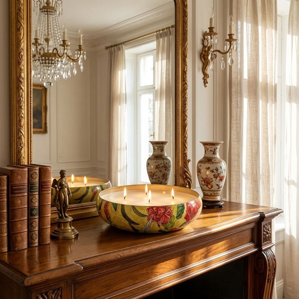 Marigold Muse - Luxe Soy Candle in Handcrafted Metal Urli Bowl