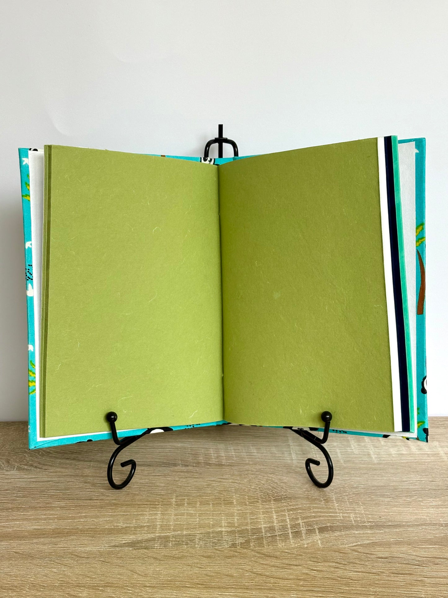 Cute Elefunz Blue - Kids' Craft Journal, Fabric Cover, Colourful Eco Paper