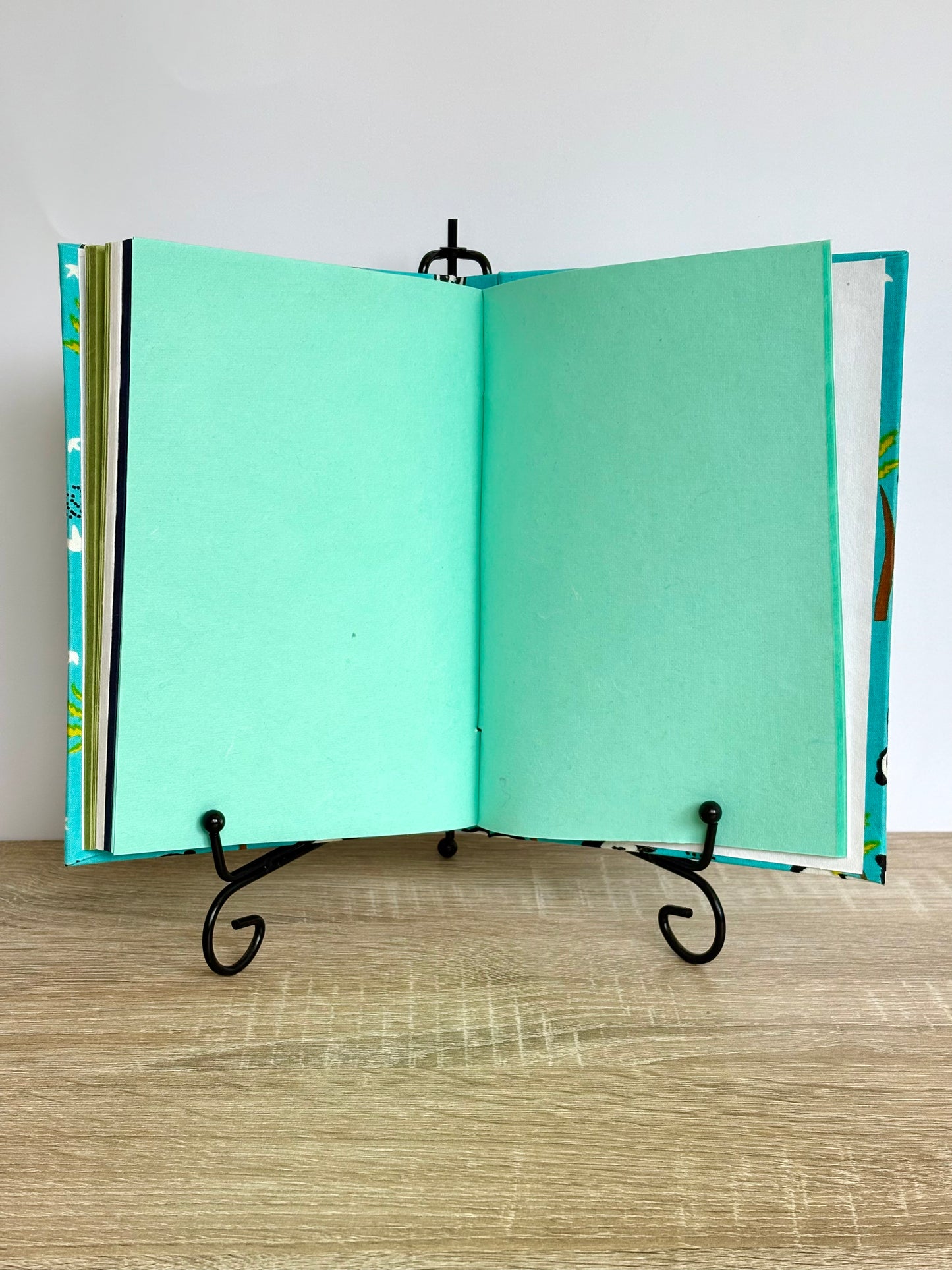 Cute Elefunz Blue - Kids' Craft Journal, Fabric Cover, Colourful Eco Paper