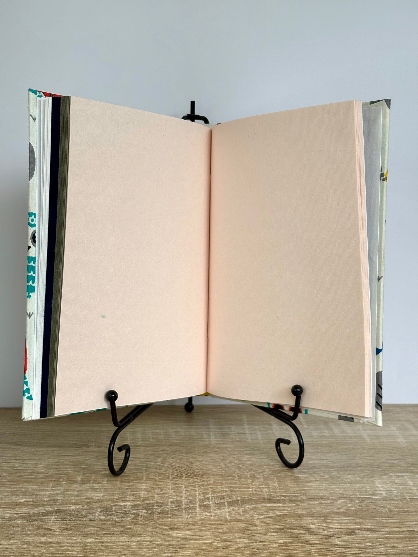 Cute Elefunz Blue - Kids' Craft Journal, Fabric Cover, Colourful Eco Paper