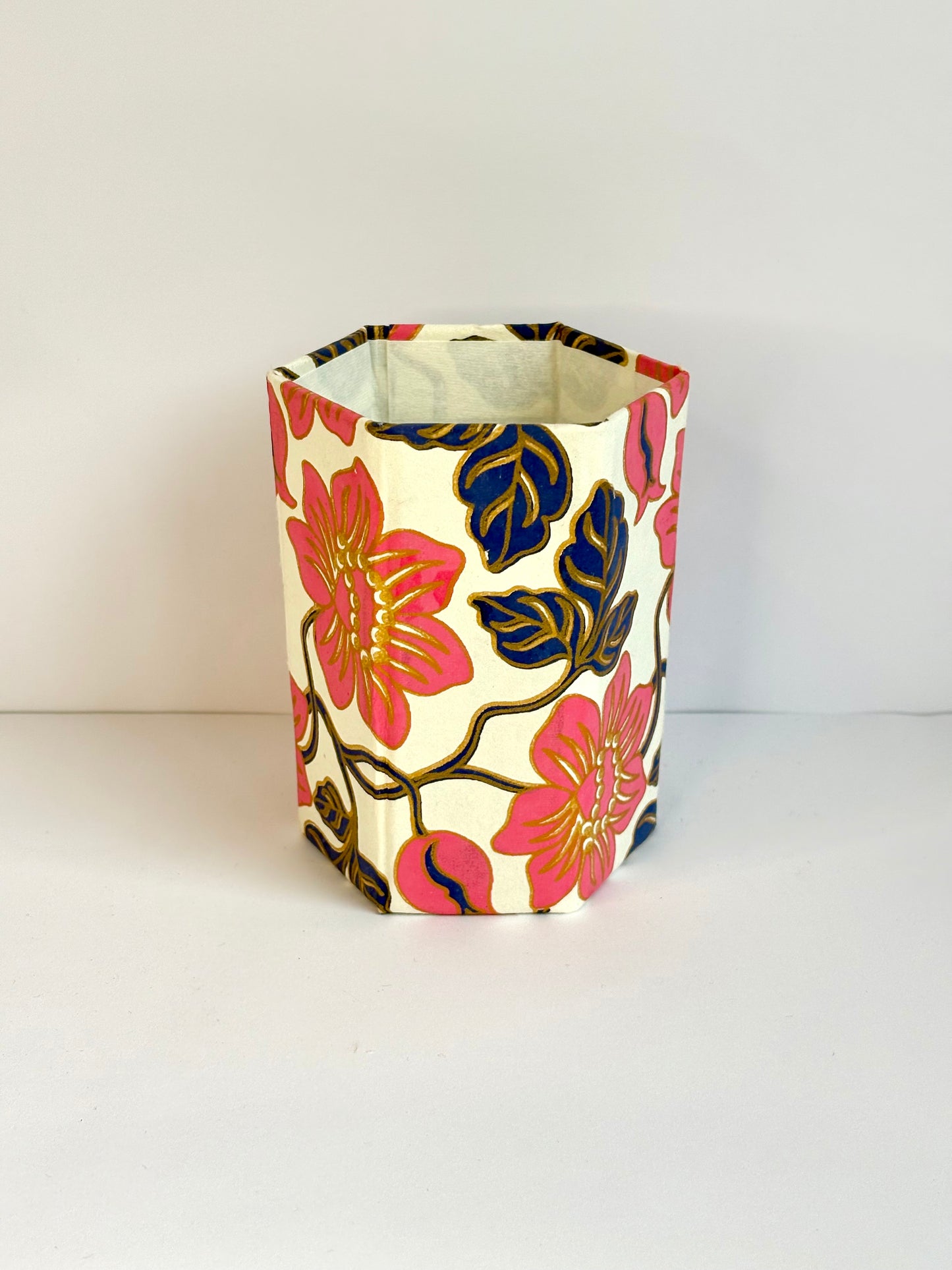 Gilded Flores - Stationery Gift Set, Notepad + Memo Block + Pen Holder with Pen, (Boxed)