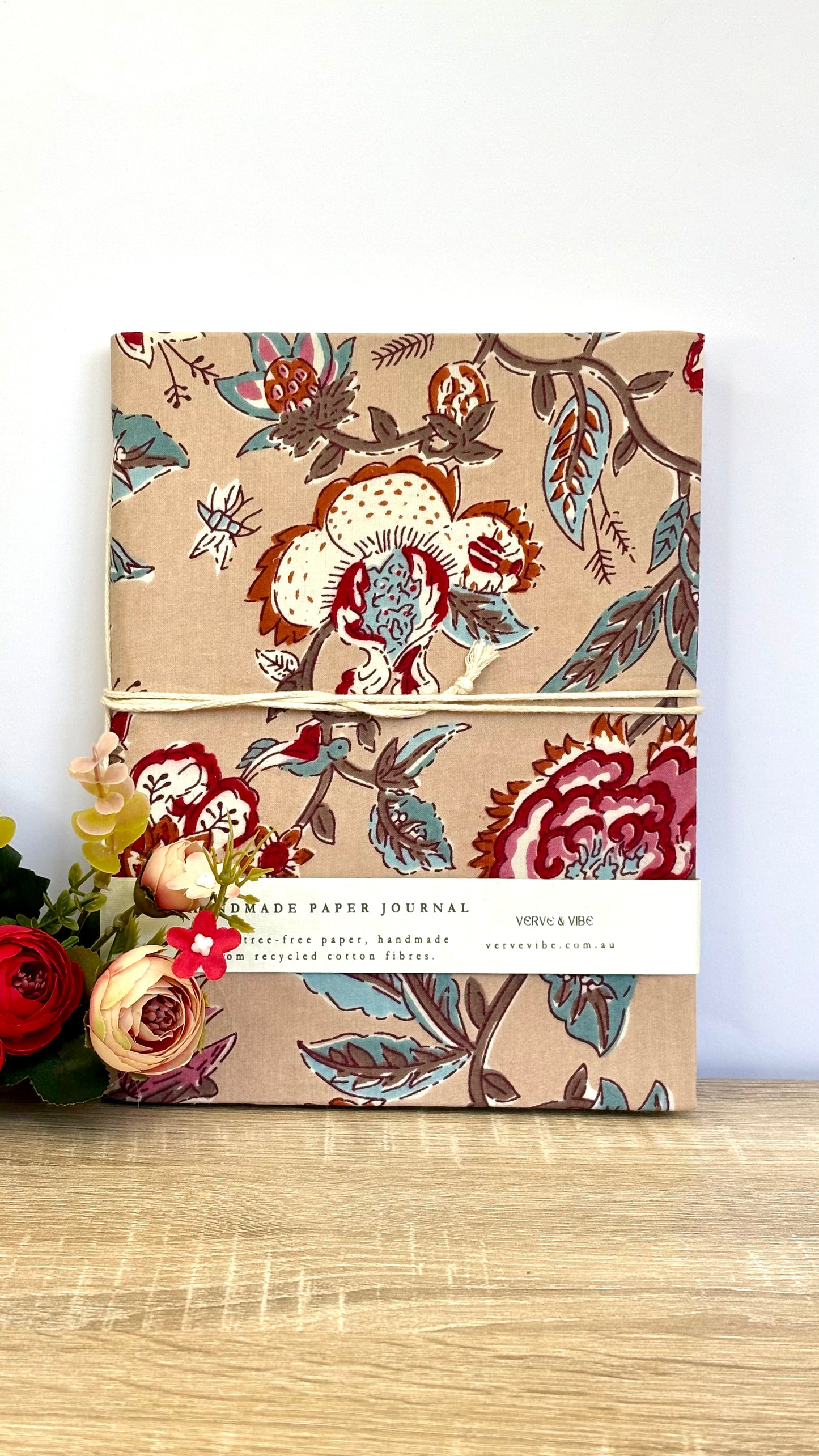 Myriad Myra - Fabric Cover, Handmade Blank Journal