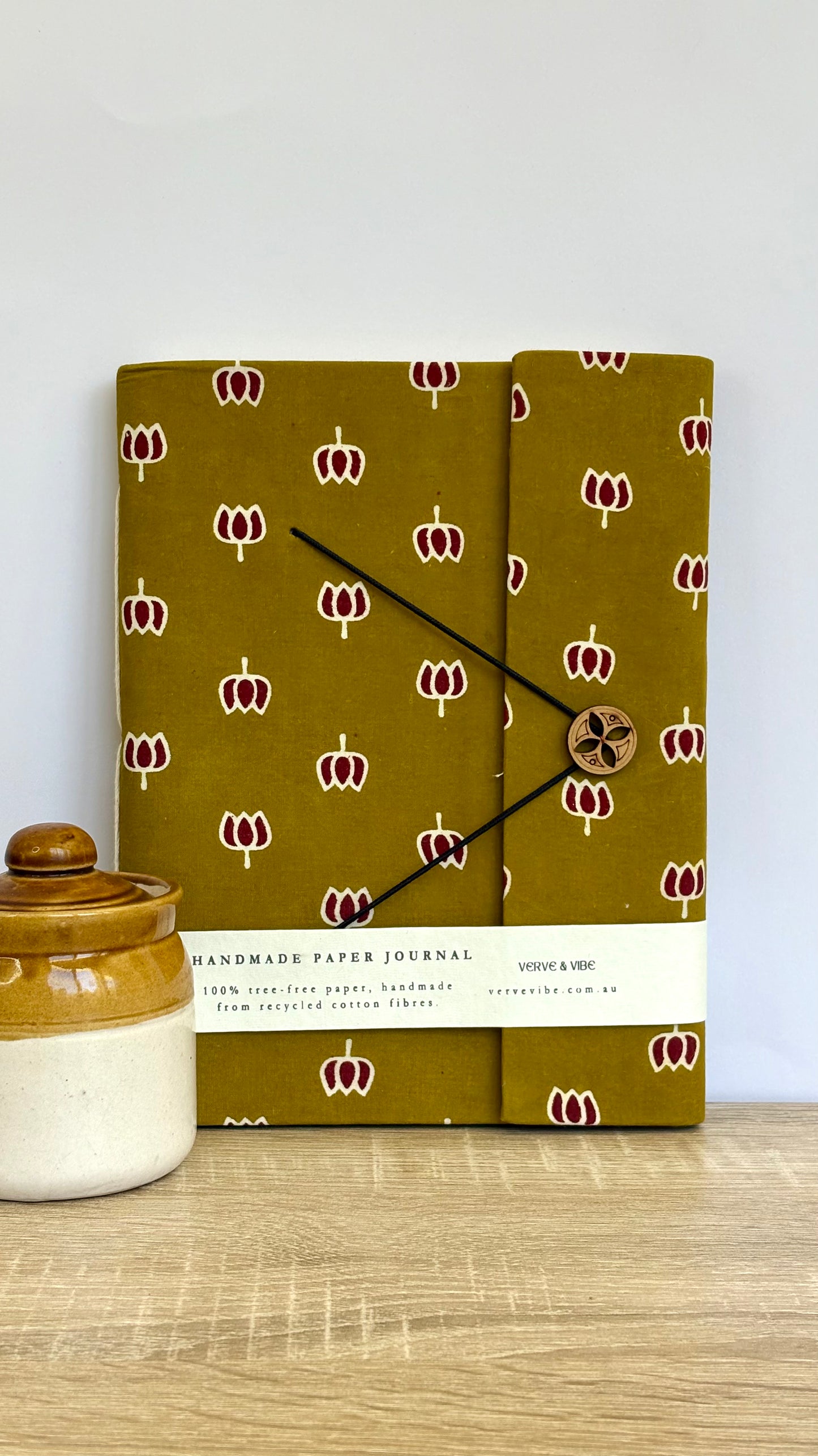 Elegant Tara - Fabric Cover, Handmade Blank Journal