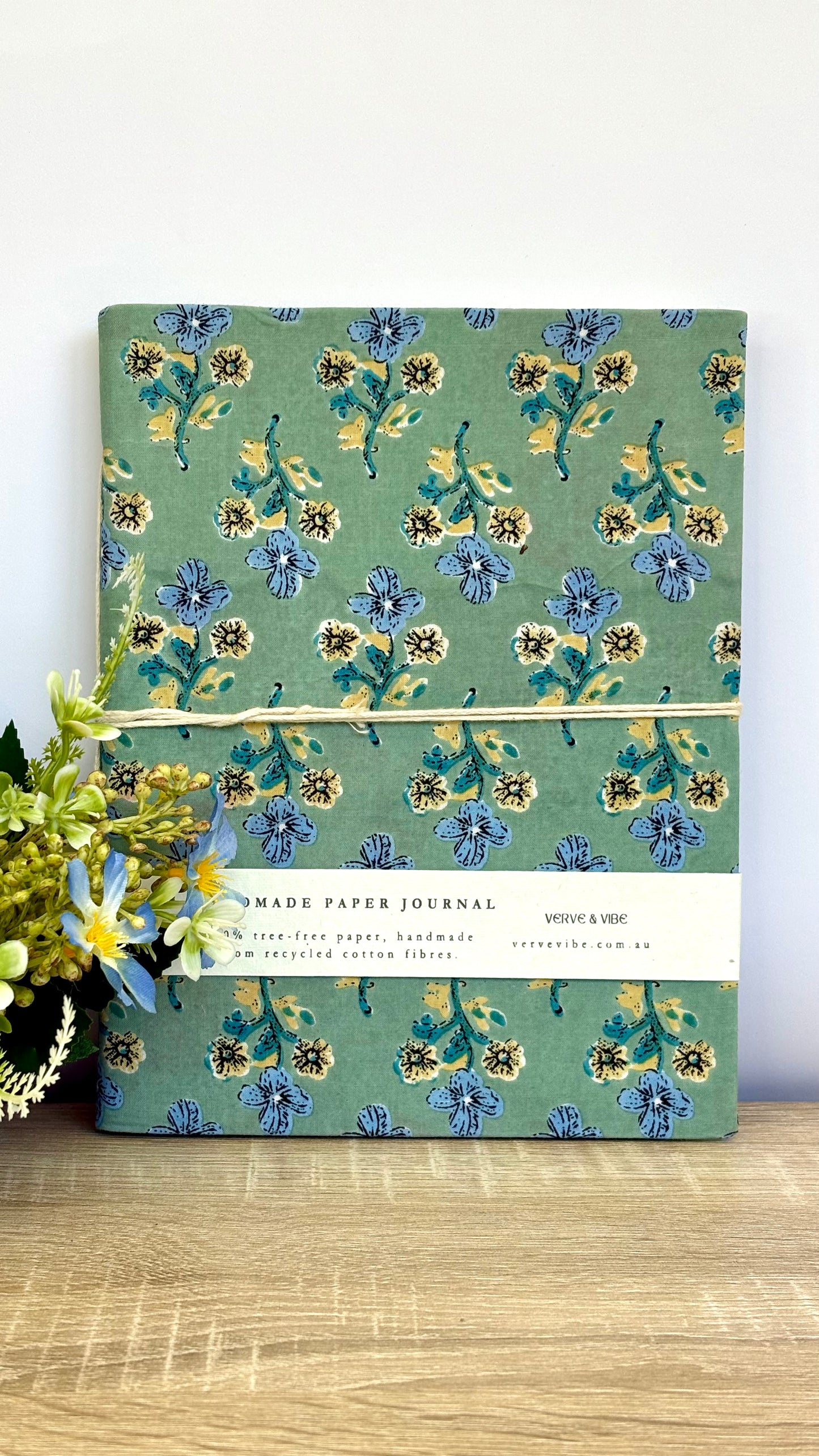 Wildflower Meadows - Fabric Cover, Handmade Blank Journal