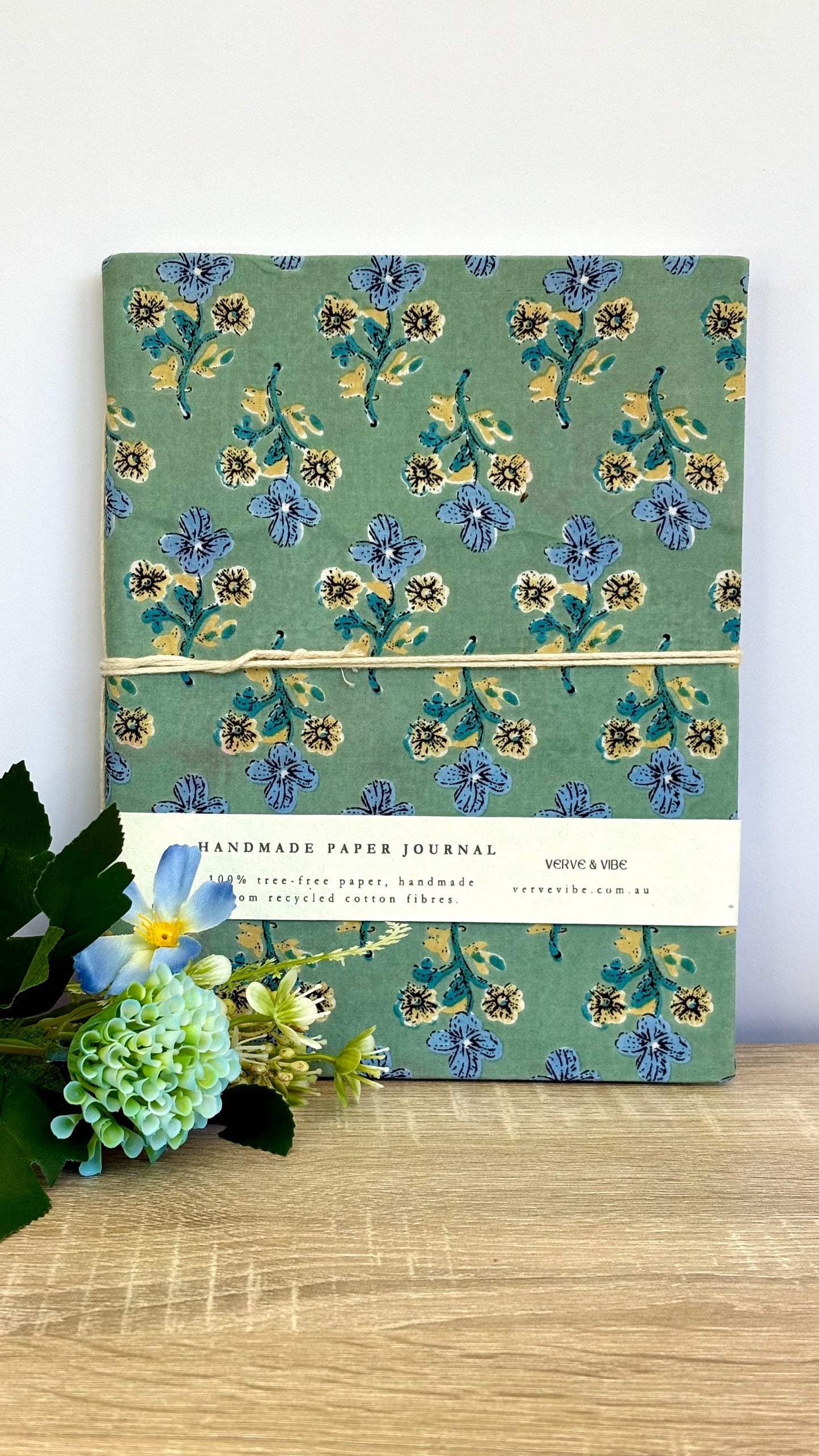 Wildflower Meadows - Fabric Cover, Handmade Blank Journal