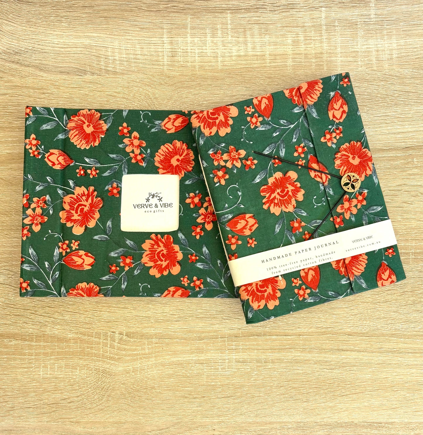 Autumn Aurelia - Fabric Cover & Handmade Blank Journal