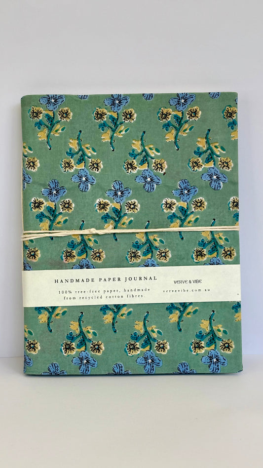 Wildflower Meadows - Fabric Cover, Handmade Blank Journal