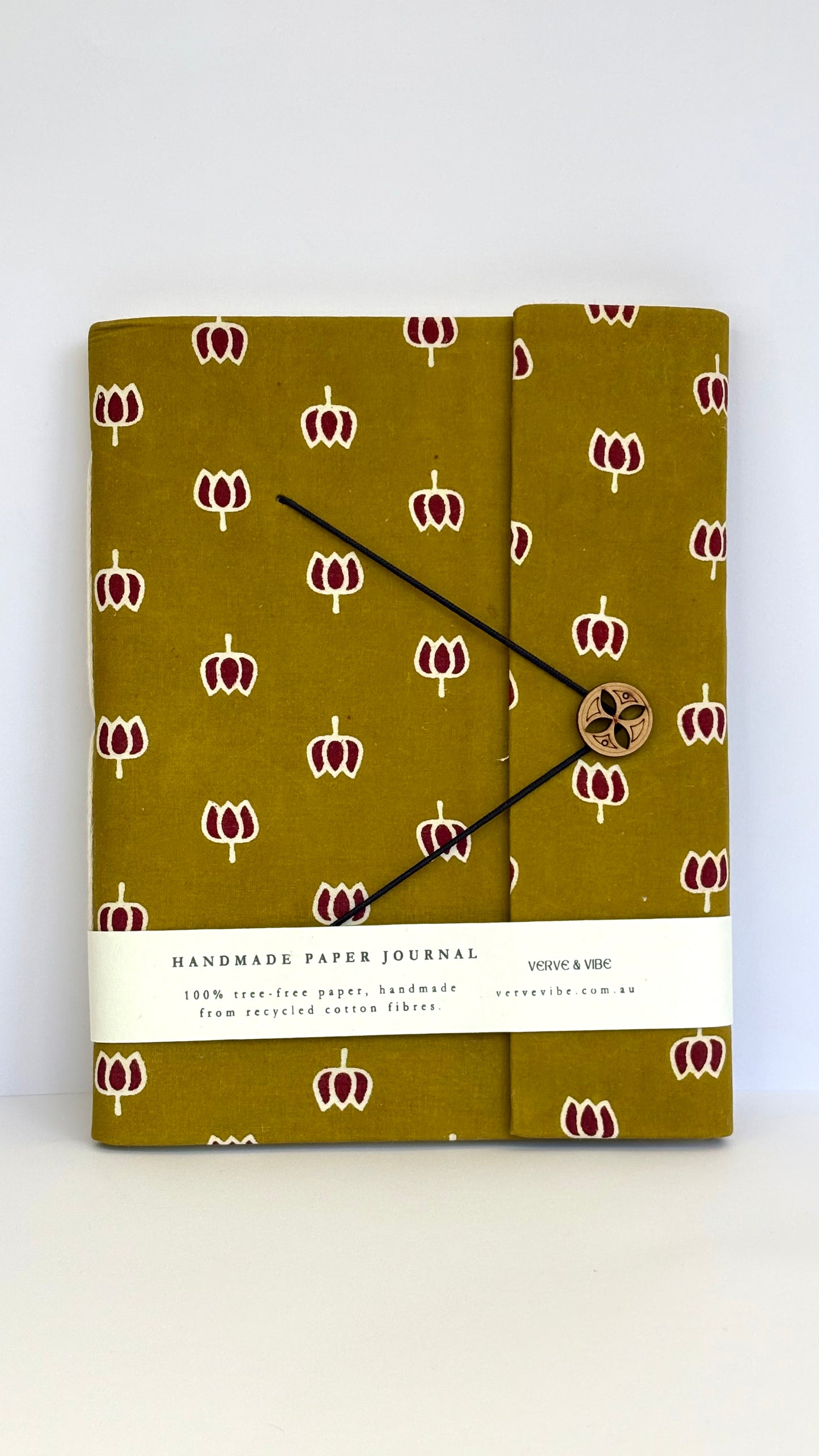 Elegant Tara - Fabric Cover, Handmade Blank Journal