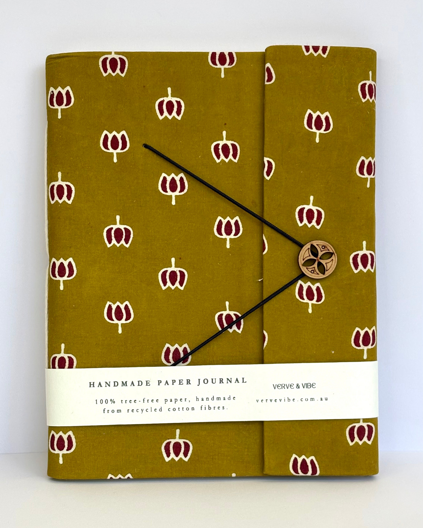 Elegant Tara - Fabric Cover, Handmade Blank Journal