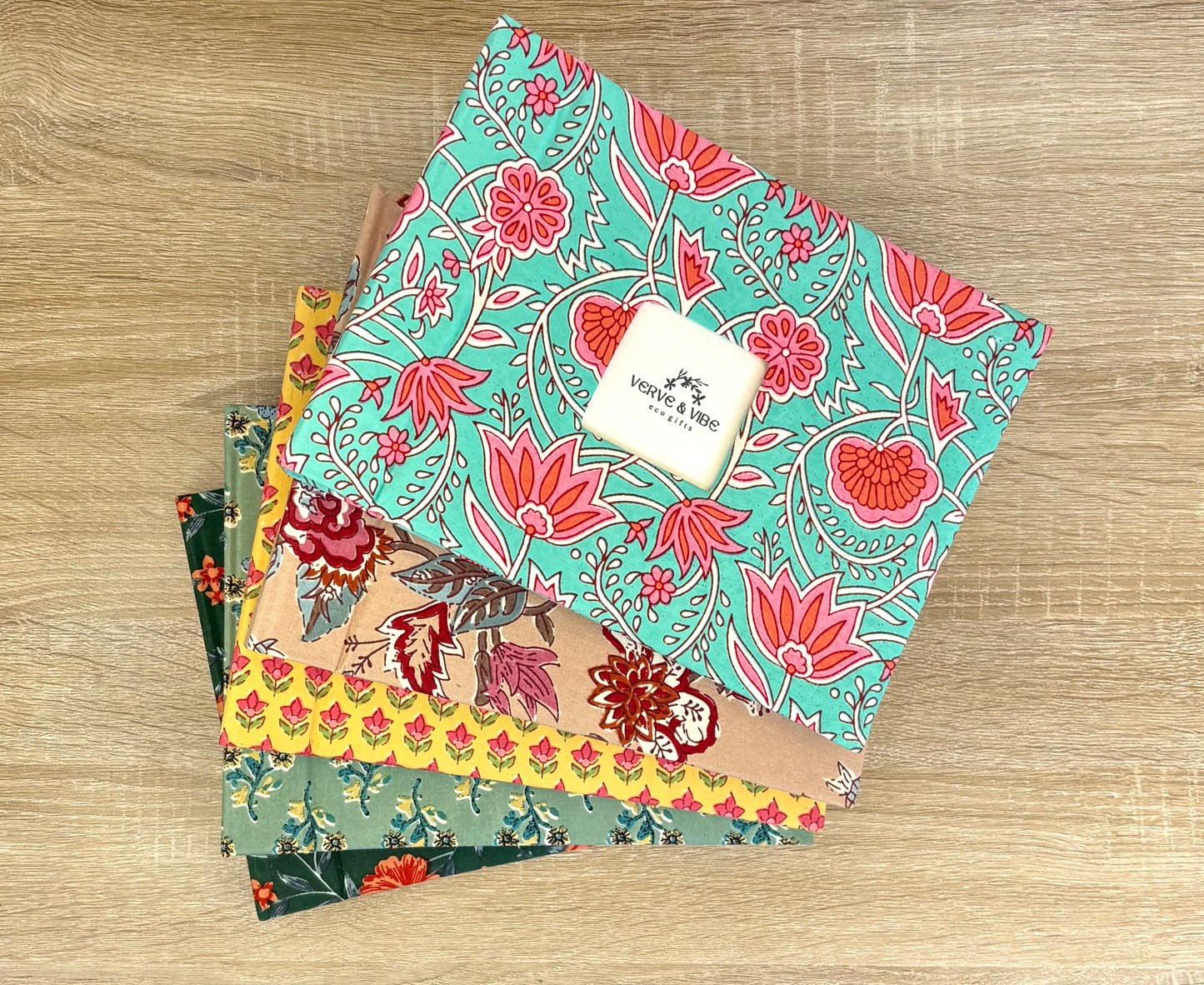 Firozi Flora - Handcrafted Fabric Photo Album