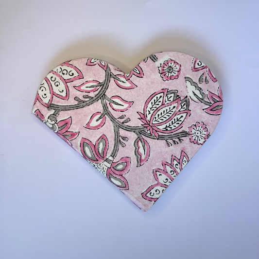 Pastel Pink - Heart-Shaped, Recycled Paper, Handmade Journal