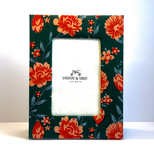 Autumn Aurelia - Fabric & Recycled Paper Board Photo Frame