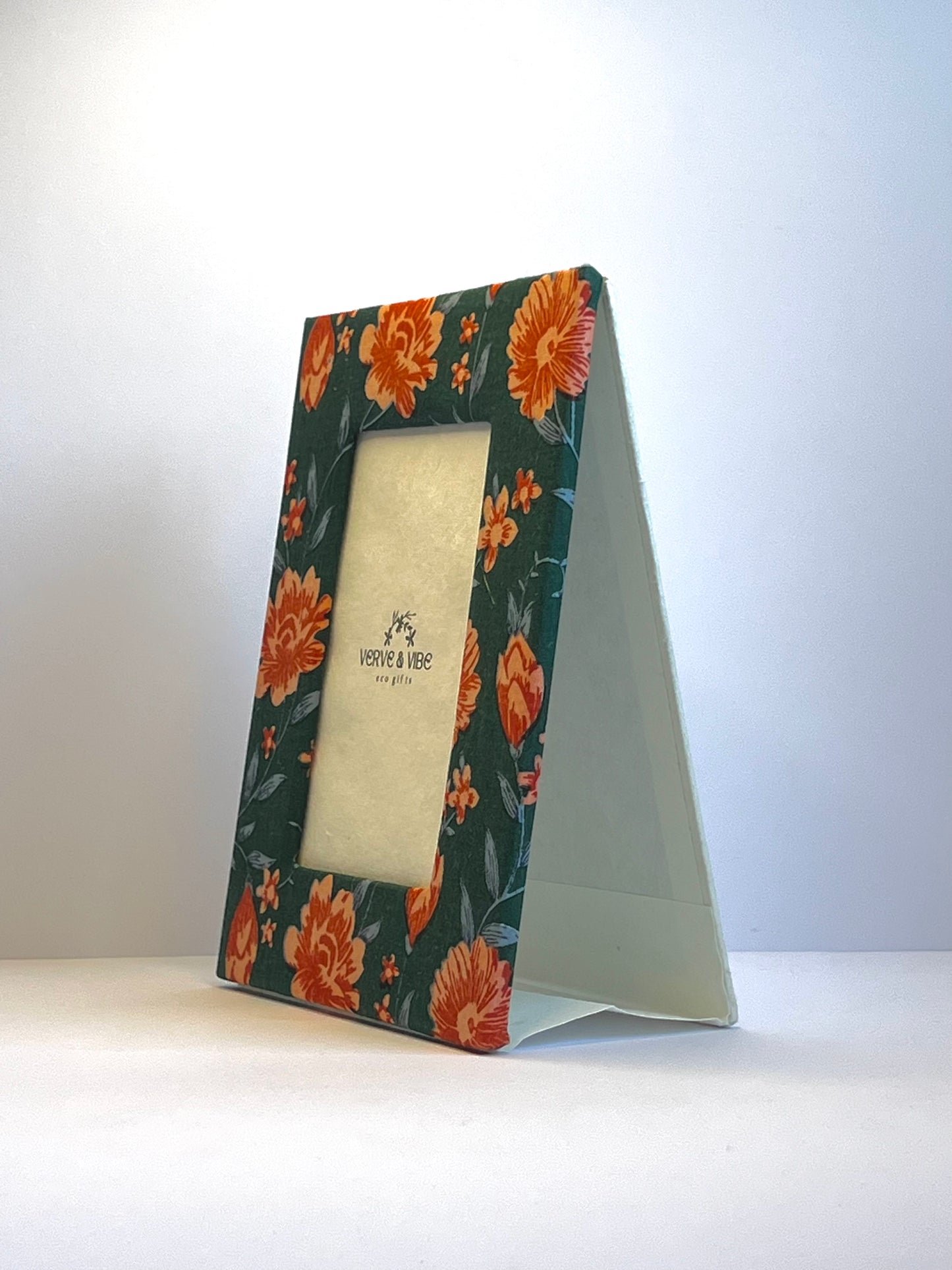 Radiant Jacaranda - Fabric & Recycled Paper Board Photo Frame
