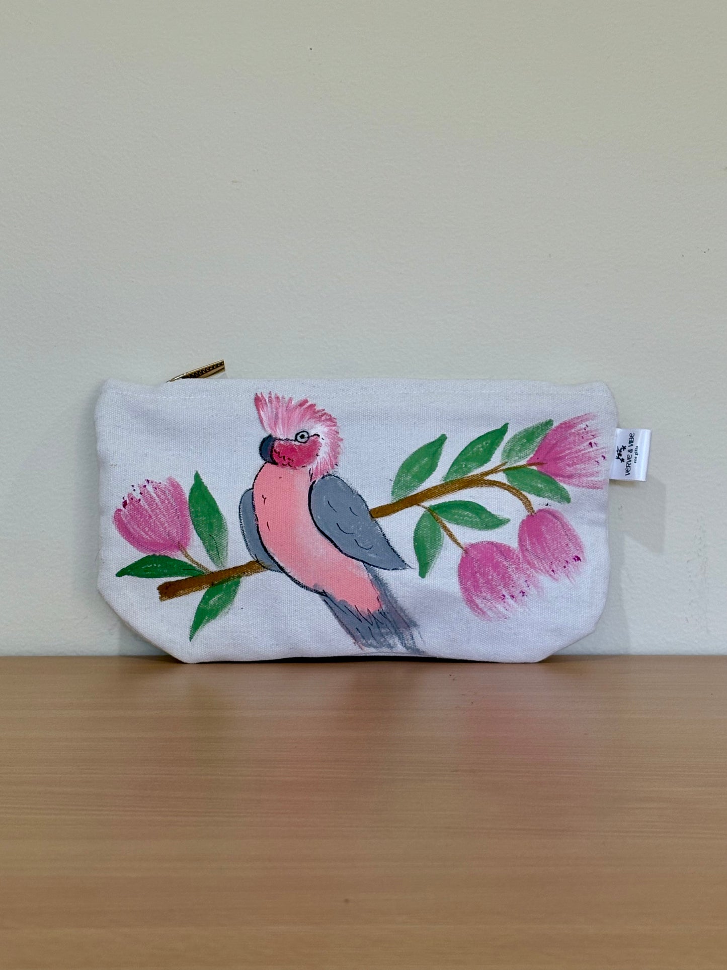Pretty Pink Galah - Hand Painted, Canvas Tote Bag