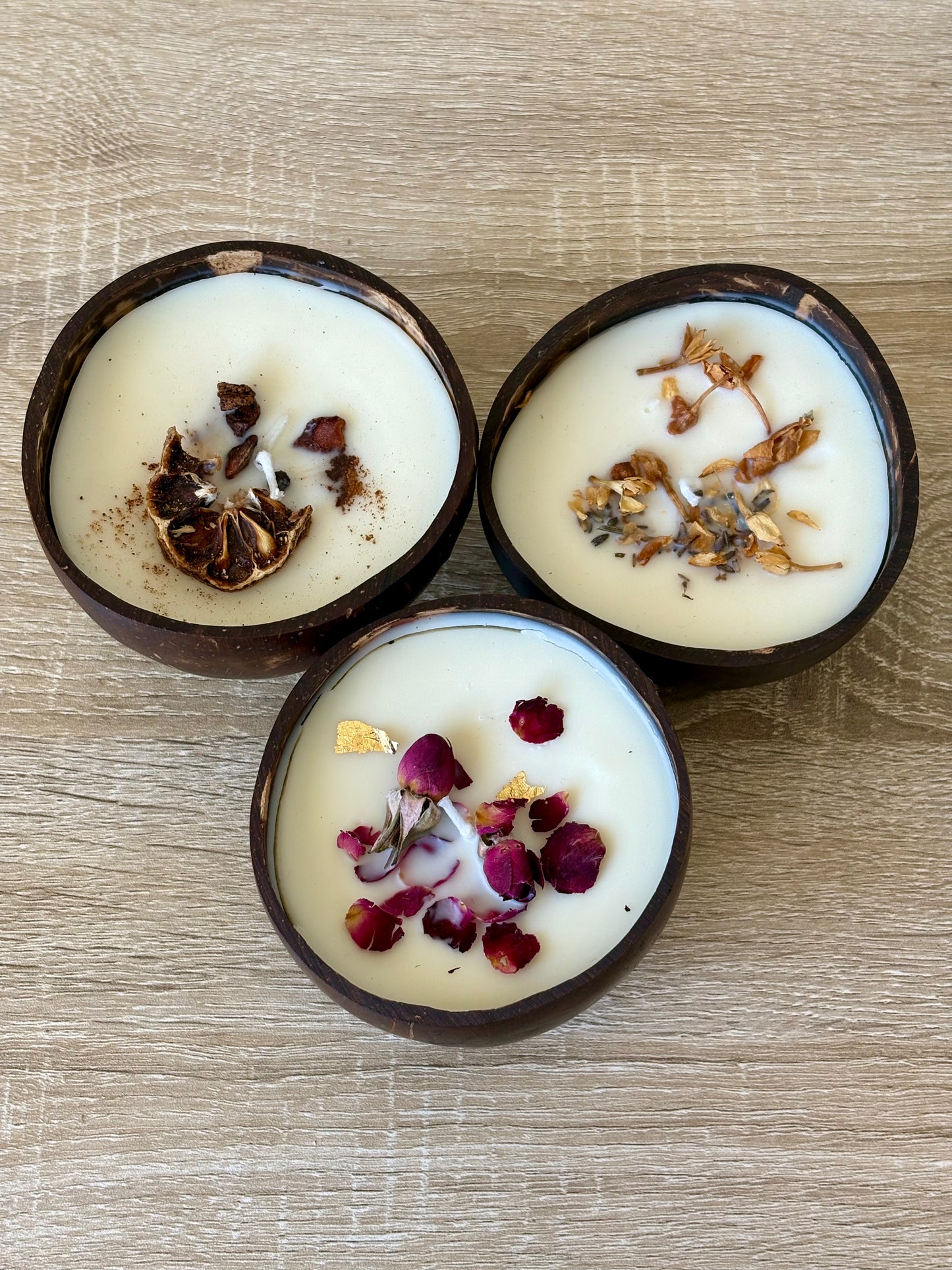 Premium Coconut Bowl, Soy Wax Candles - Infused with Essential Oils, 250g