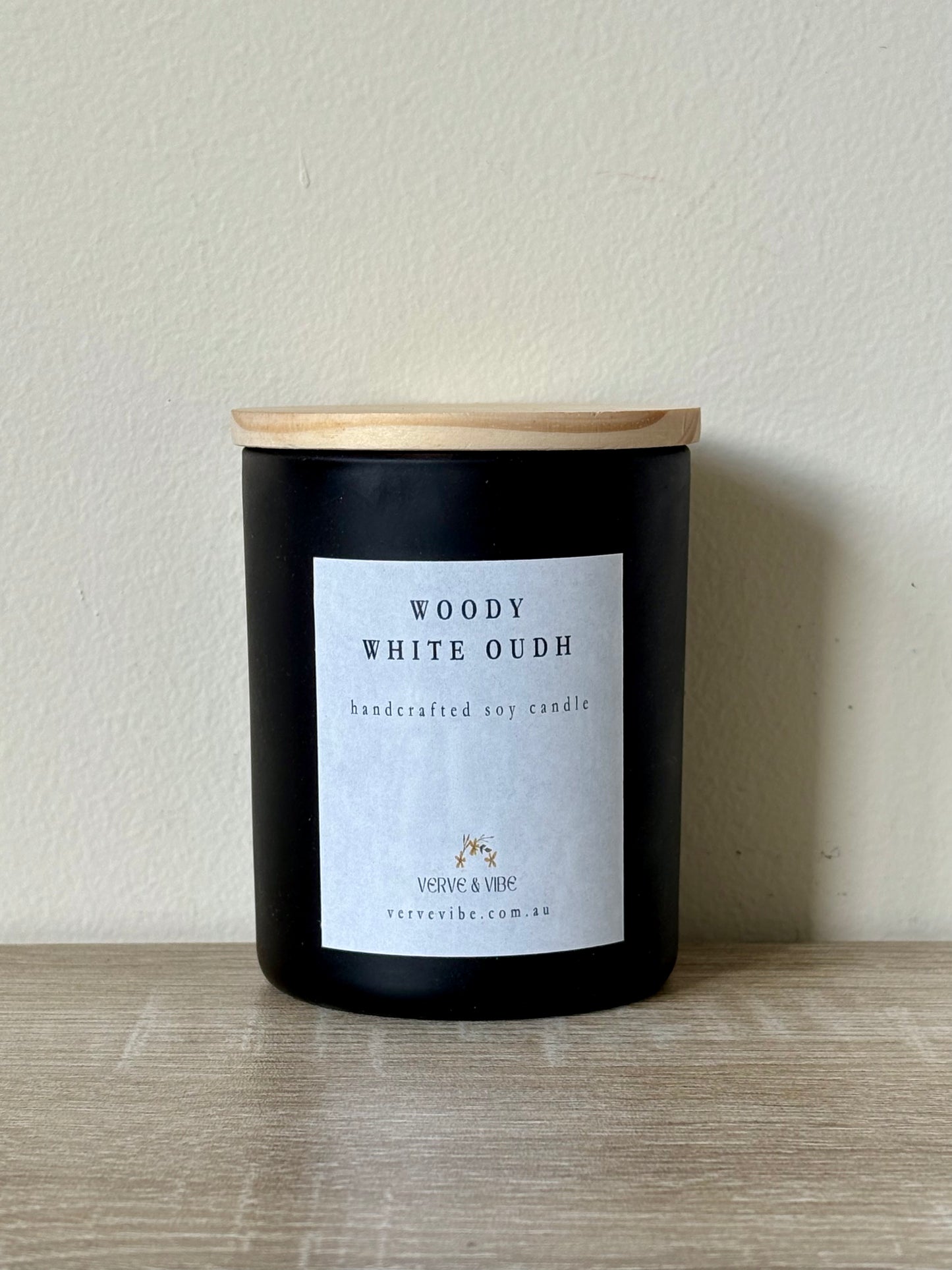 Premium Black Frosted Glass Jar, Scented Soy Wax Candles, 400g (Gift Boxed)