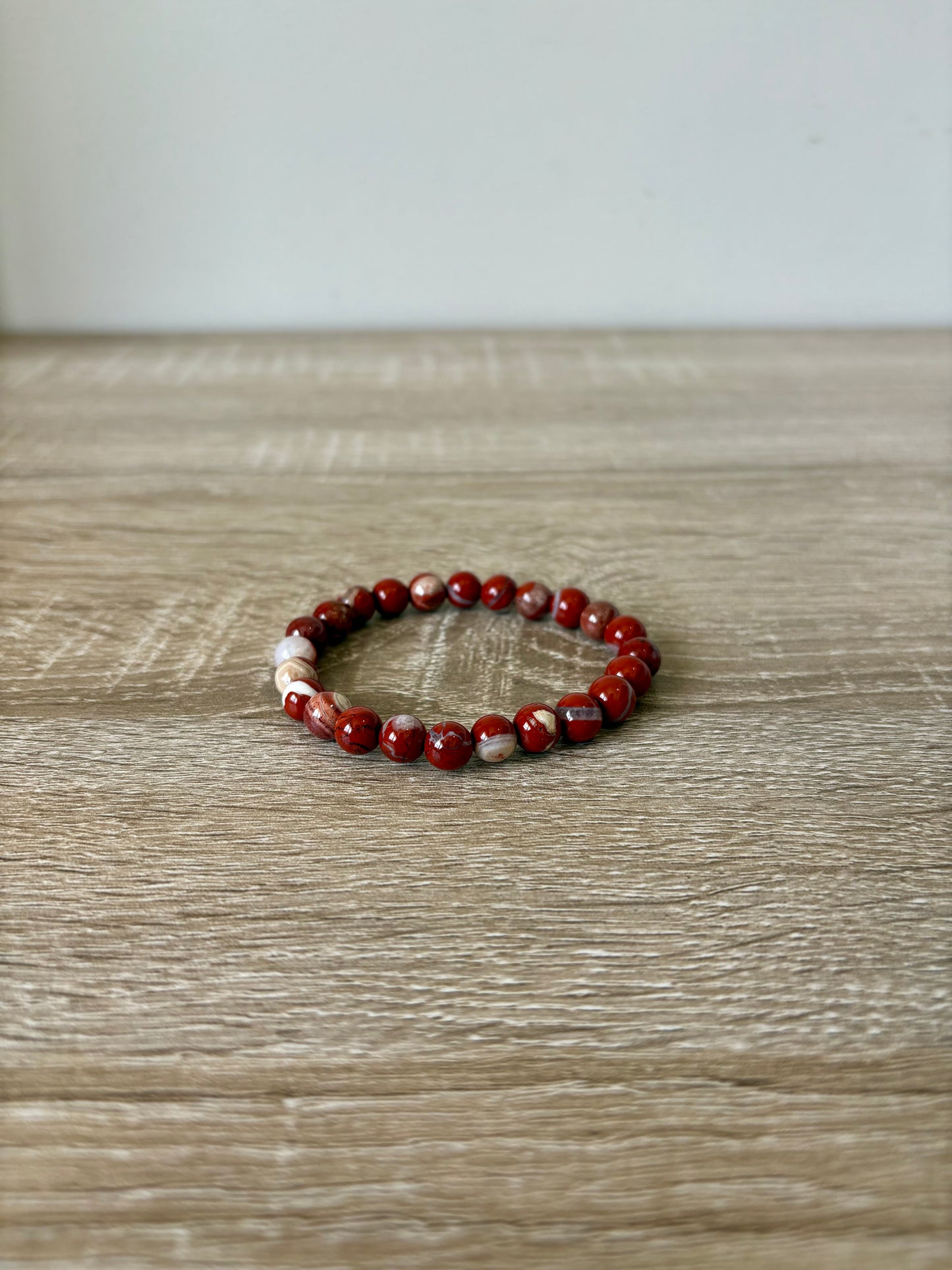 Natural Red Jasper, Power & Passion - Semi Precious Stone Bracelet