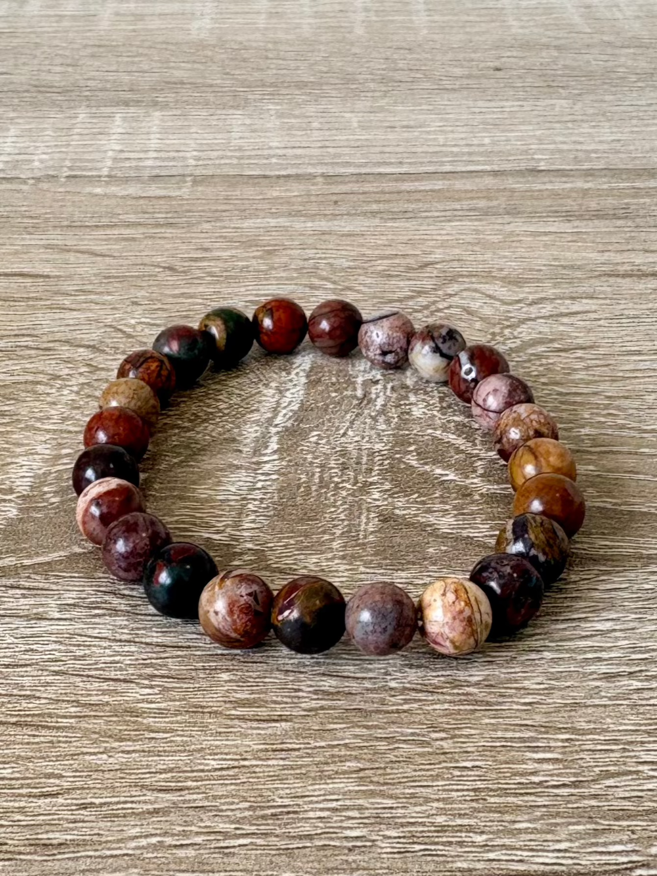 Natural Picasso Jasper - Semi Precious Stone Bracelet