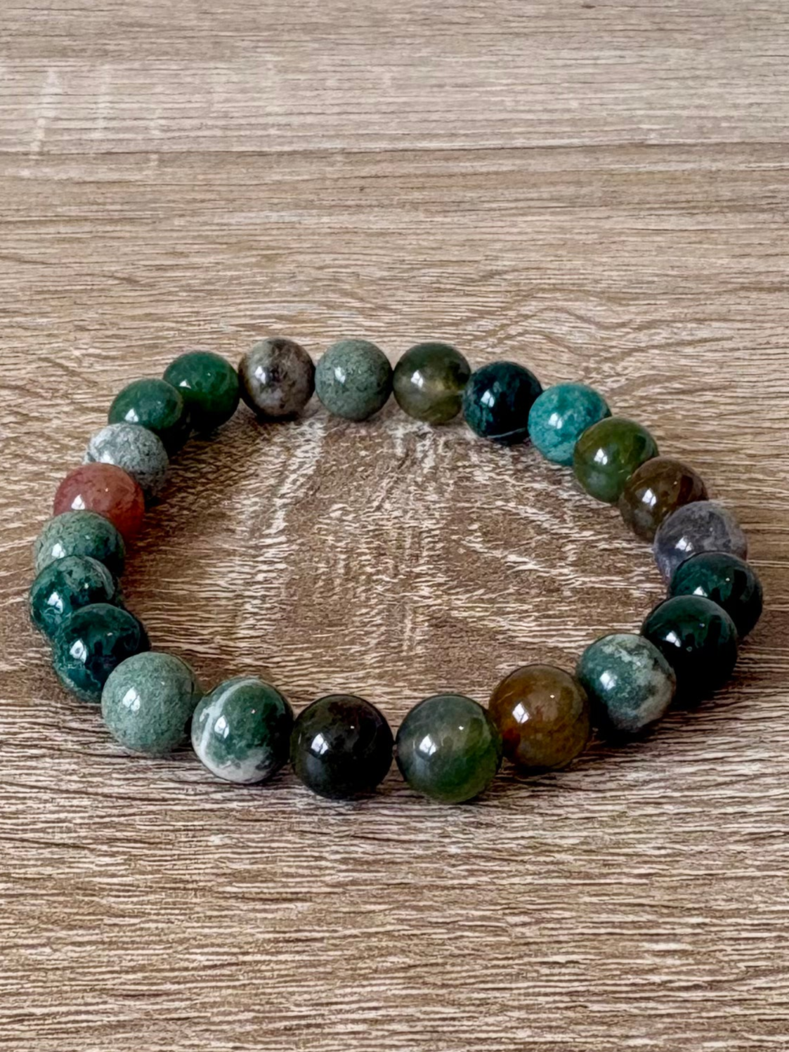 Indian Agate Semi Precious Stone Bracelet