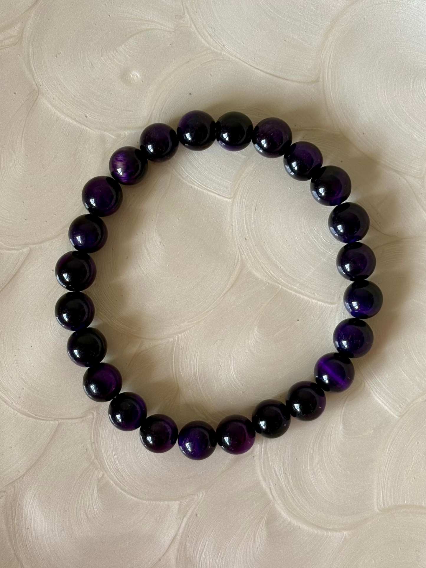 Purple Tiger's Eye - Semi Precious Stone Bracelet