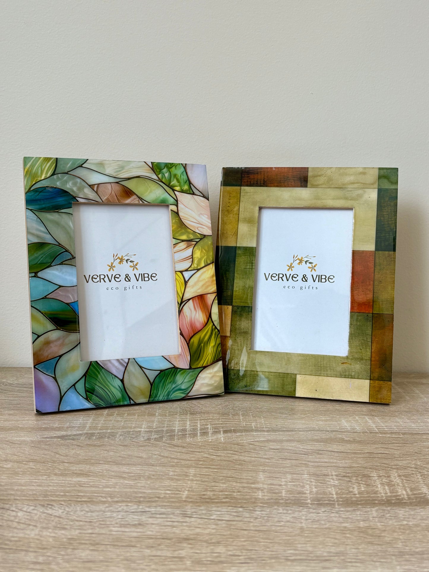 Mosaic Handcrafted Wood Photo Frame