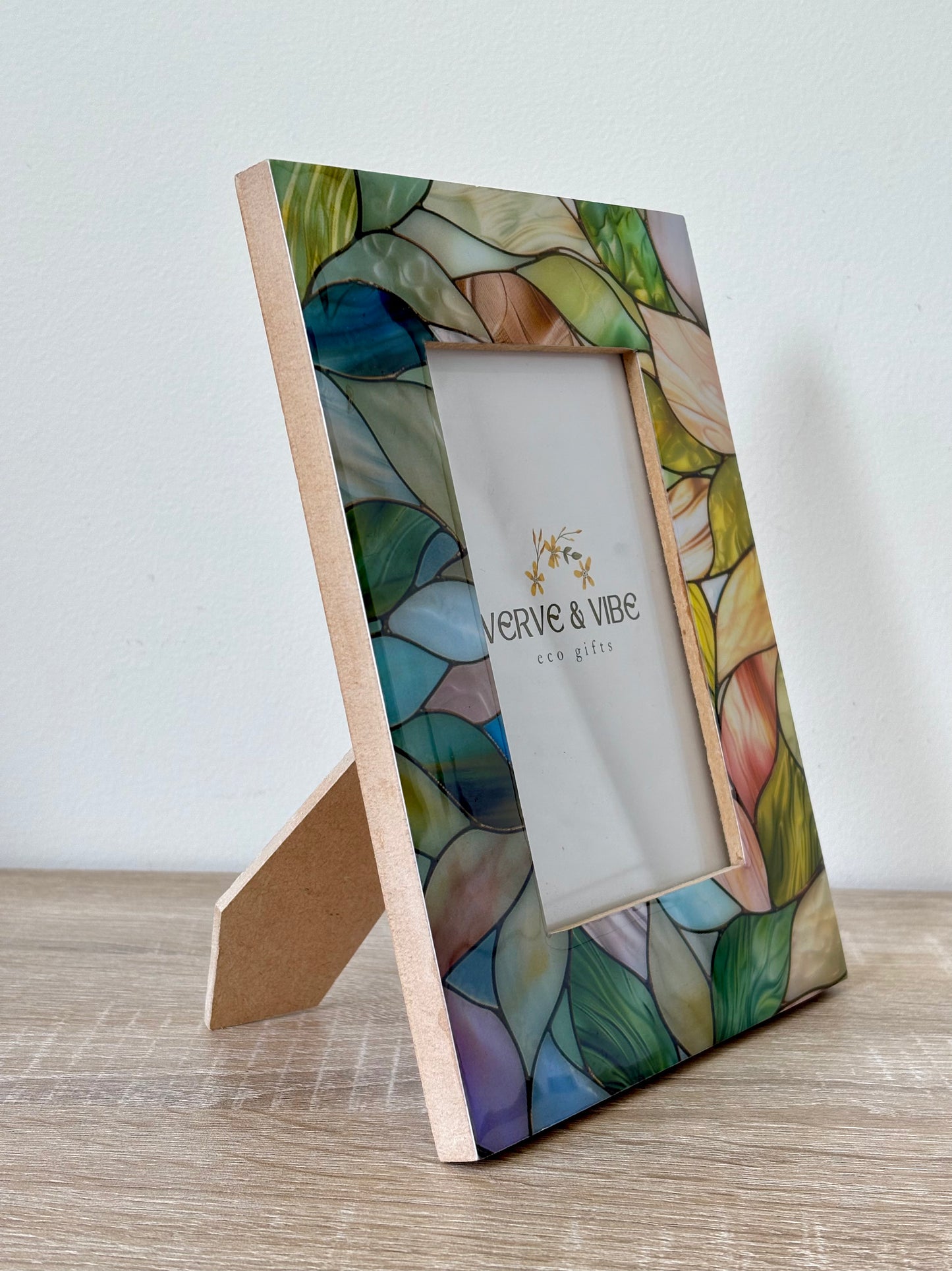 Mosaic Handcrafted Wood Photo Frame