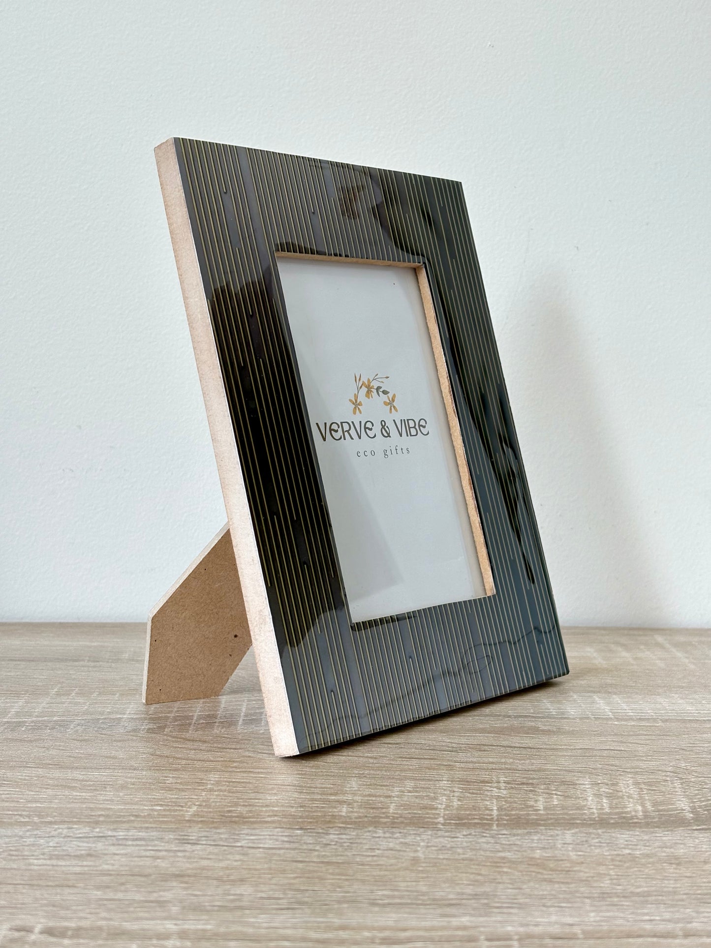 Black Topaz Handcrafted Wood Photo Frame