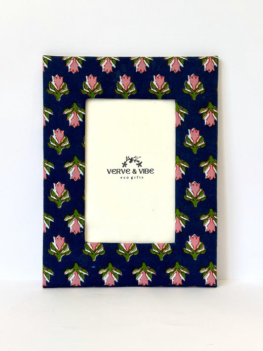 Beautiful Blossom - Fabric & Recycled Paper Board Photo Frame