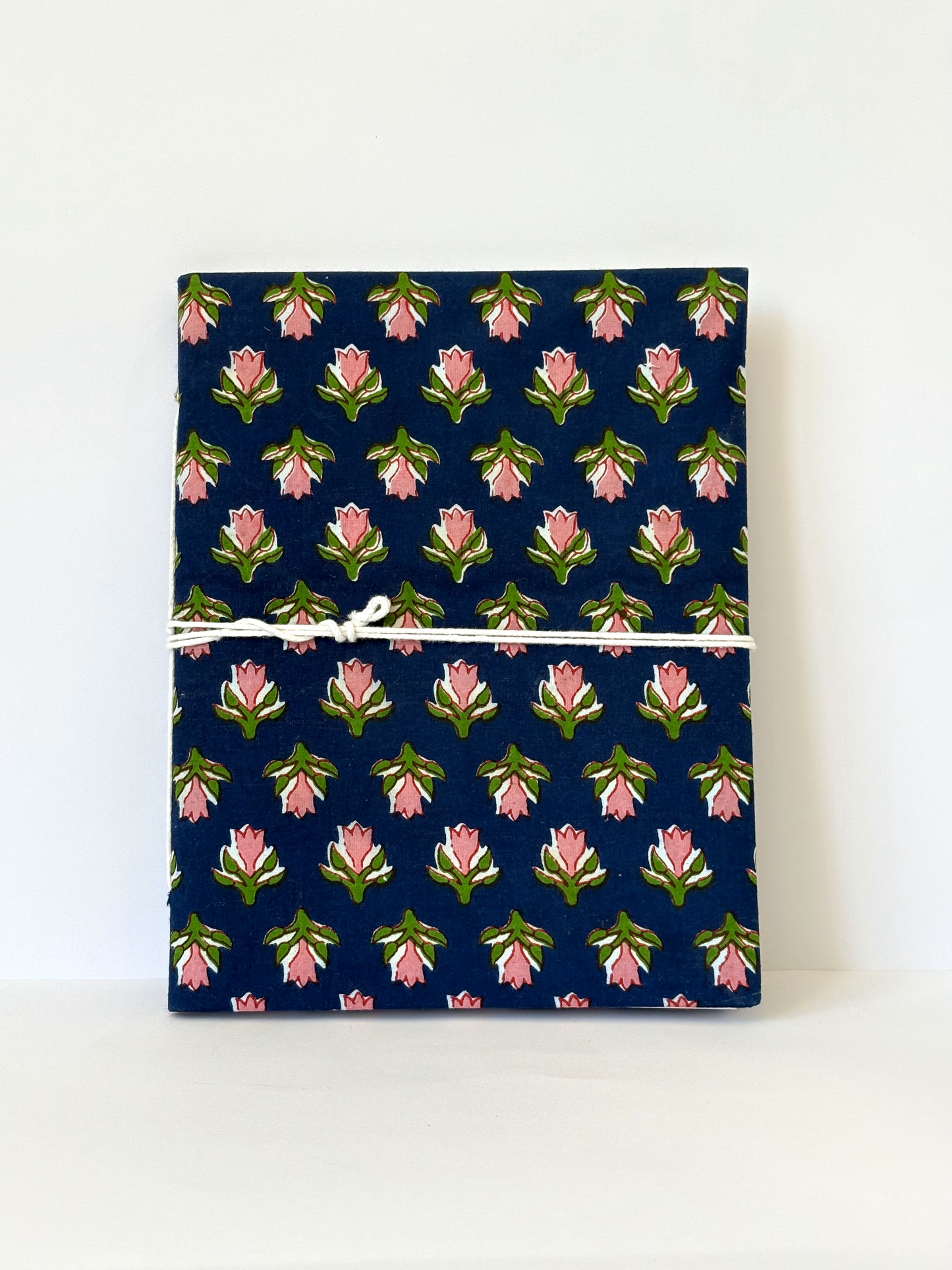 Beautiful Blossom - Fabric Cover, Flower Paper, Handmade Blank Journal