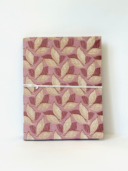 Lovely Lyla - Fabric Cover, Flower Paper, Handmade Blank Journal