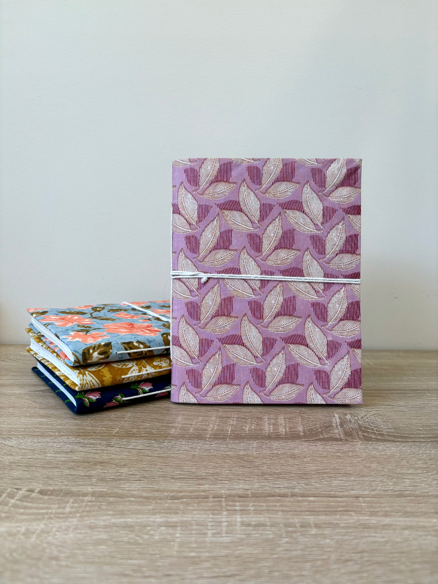 Lovely Lyla - Fabric Cover, Flower Paper, Handmade Blank Journal