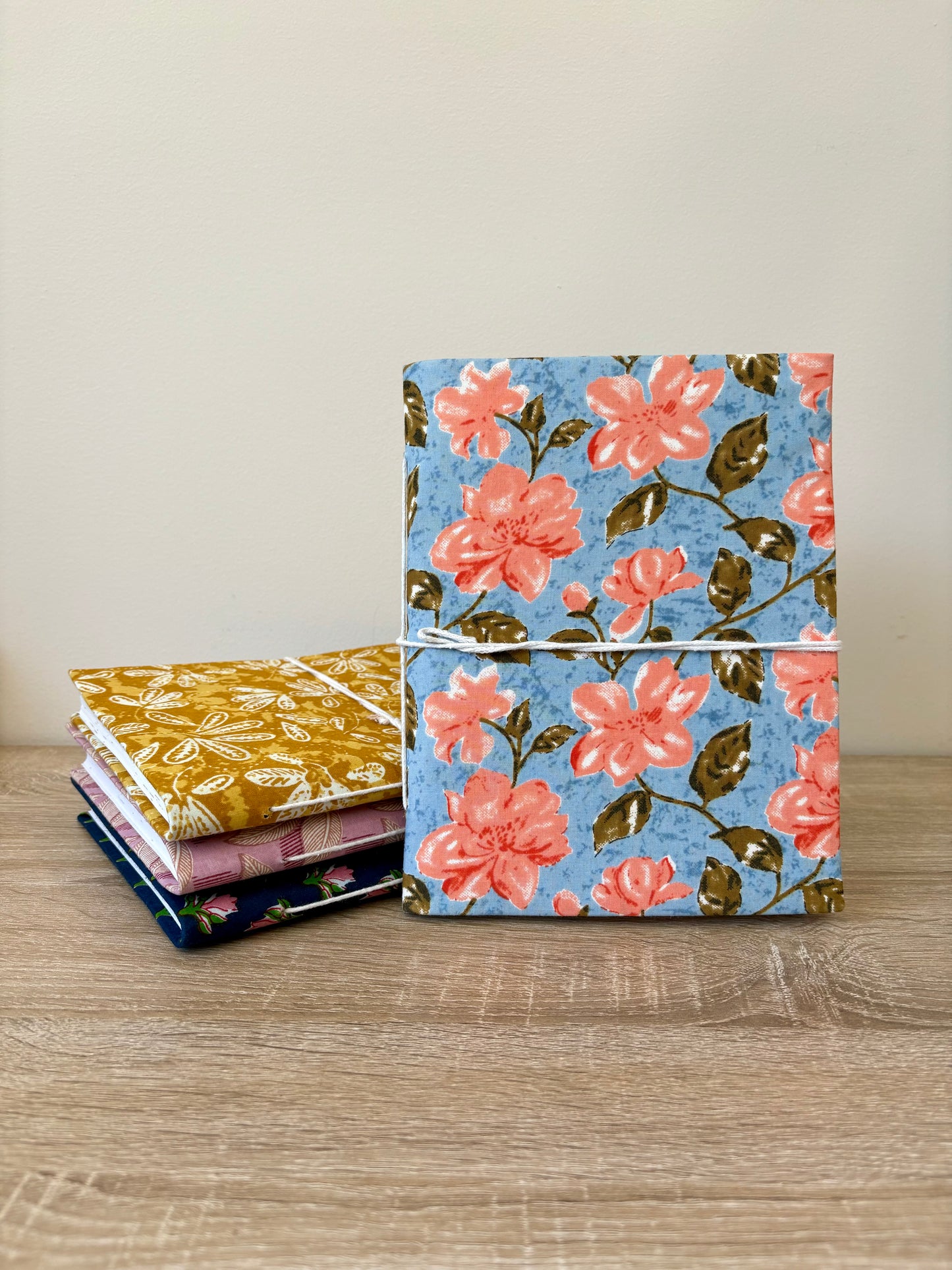 Pretty Primrose - Fabric Cover, Flower Paper, Handmade Blank Journal