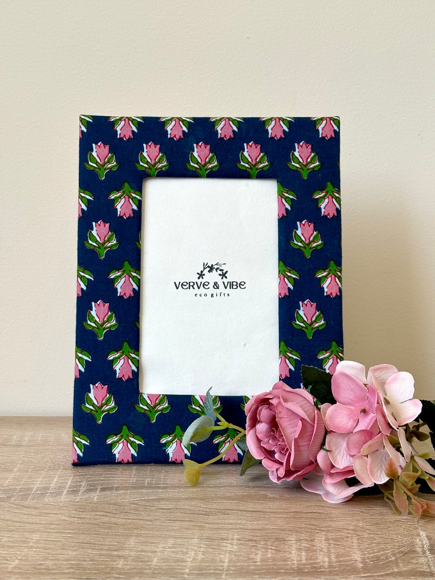 Beautiful Blossom - Fabric & Recycled Paper Board Photo Frame